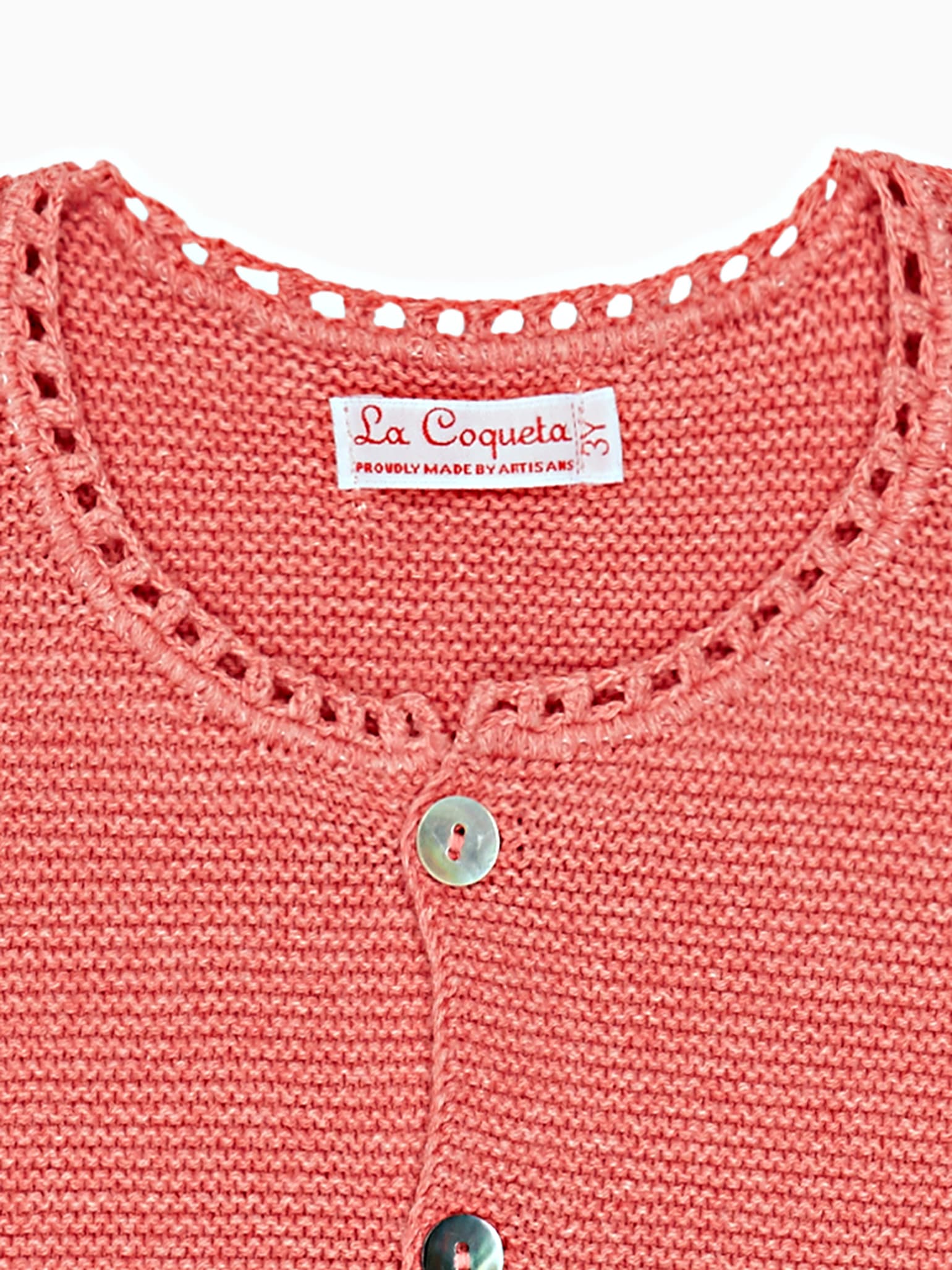 Coral Adriana Girl Cotton Cardigan