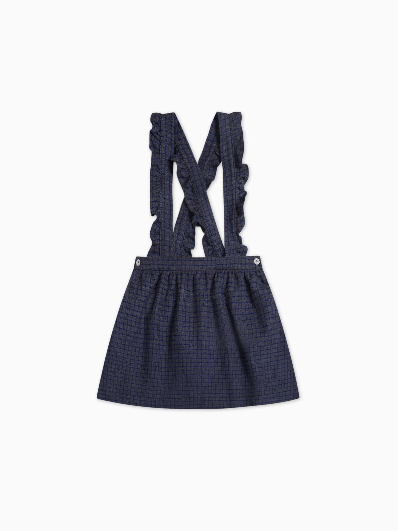 Blue Check Agata Girl Pinafore Skirt