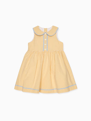 Yellow Gingham Aimee Girl Dress