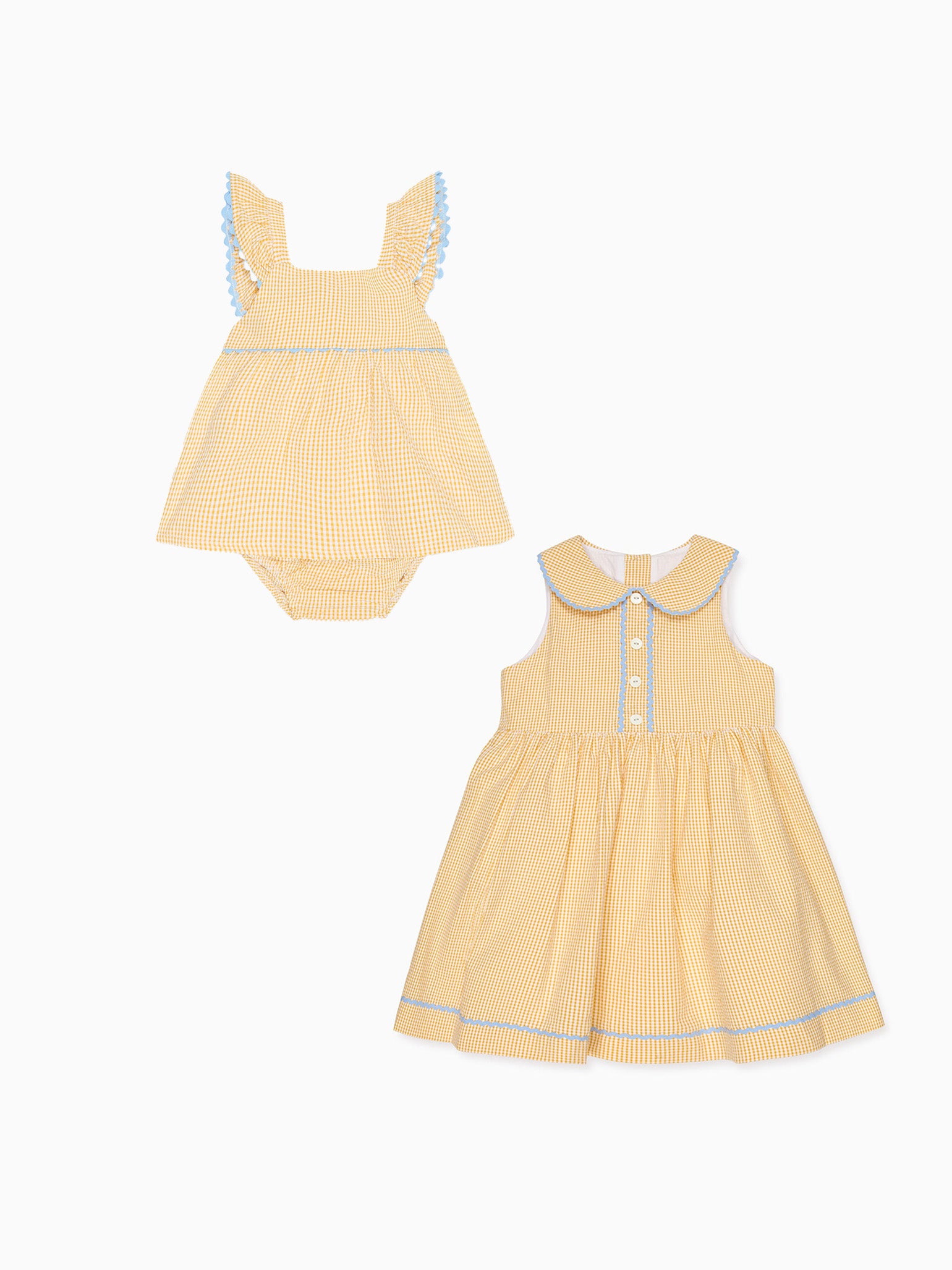Aimee Girl Dress & Elicia Baby Summer Set Outfit Bundle