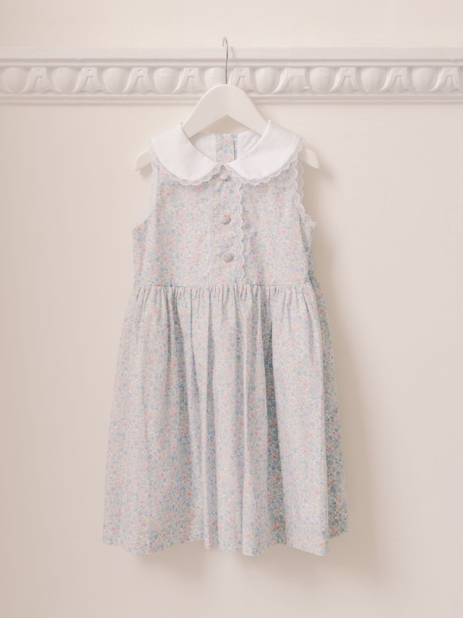 Light Blue Floral Aimee Girl Dress