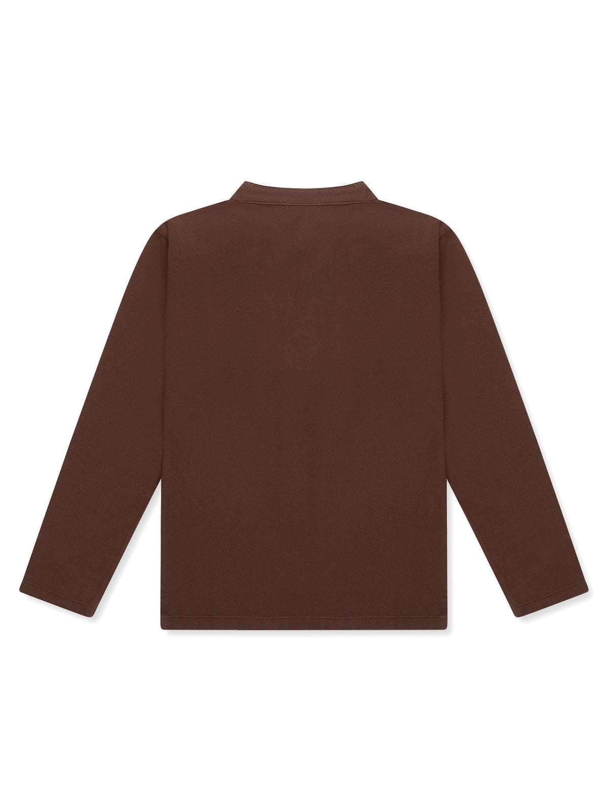 Chocolate Alcomo Long Sleeve Boy Polo Shirt