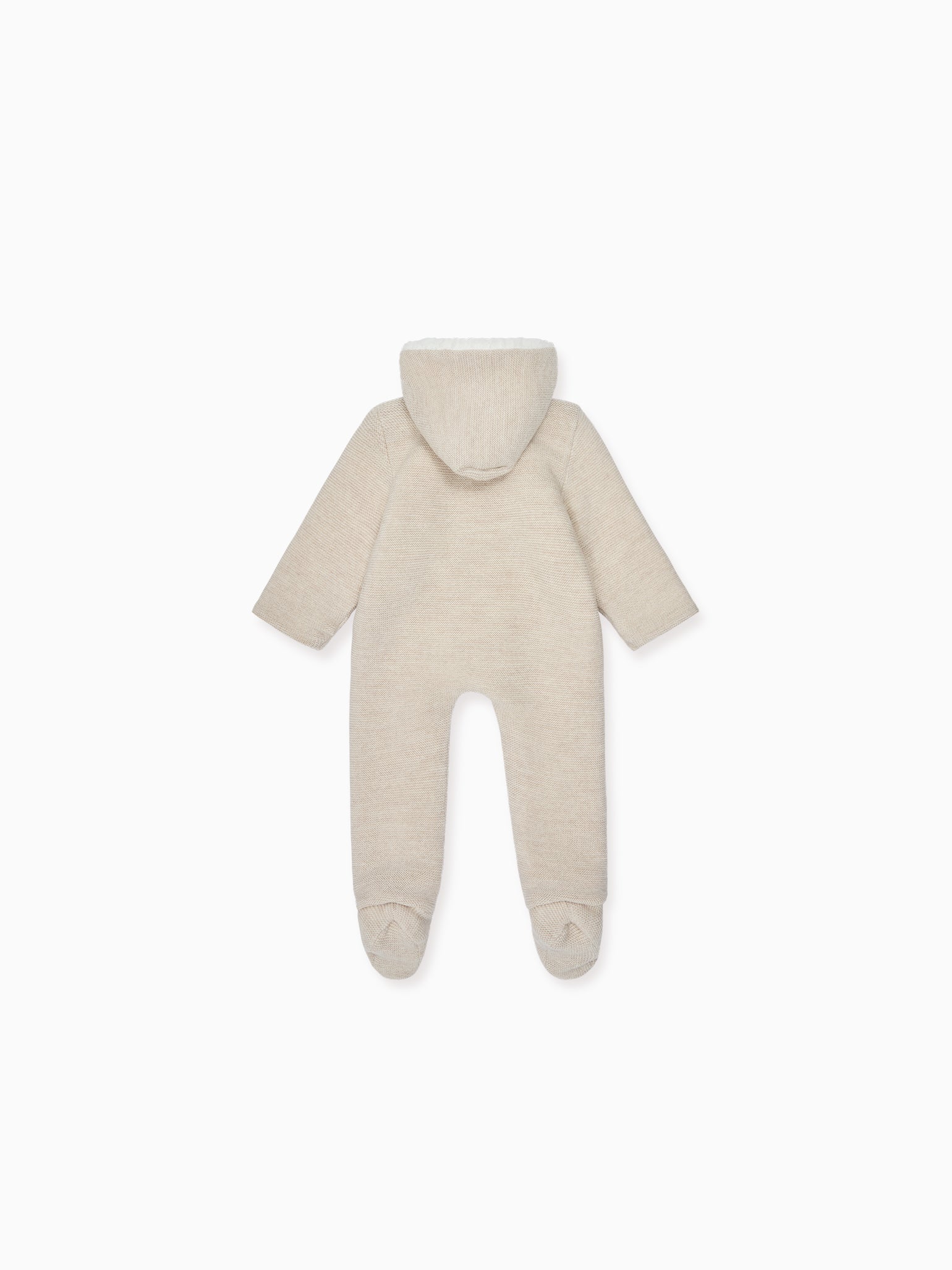 Oatmeal Melange Alejo Merino Baby Snowsuit