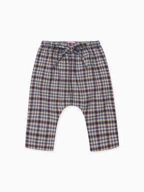 Navy Check Alex Baby Trousers