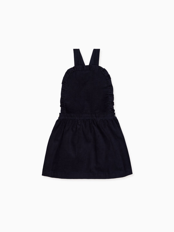 Navy Alexa Corduroy Girl Pinafore Skirt