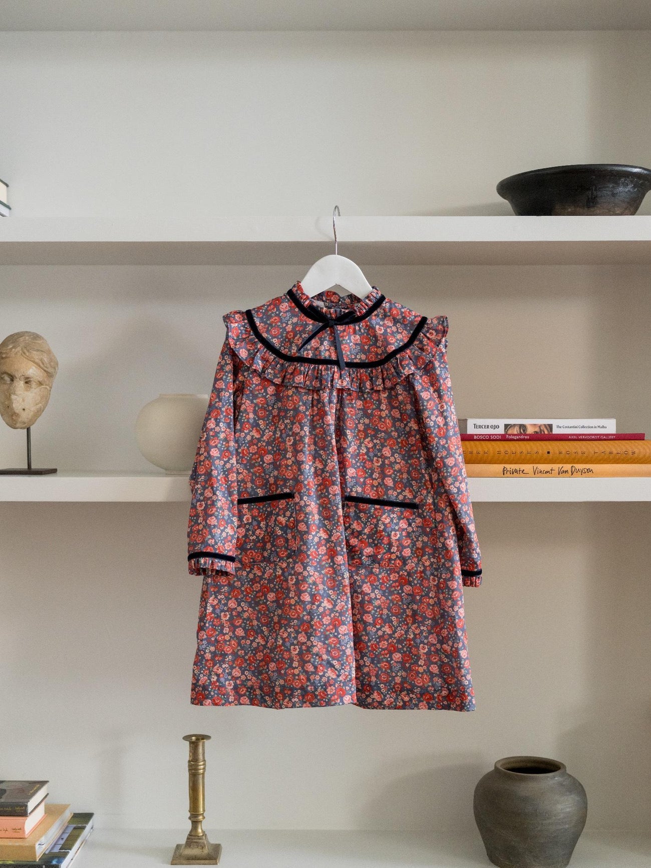 Navy Floral Alita Girl Empire Dress