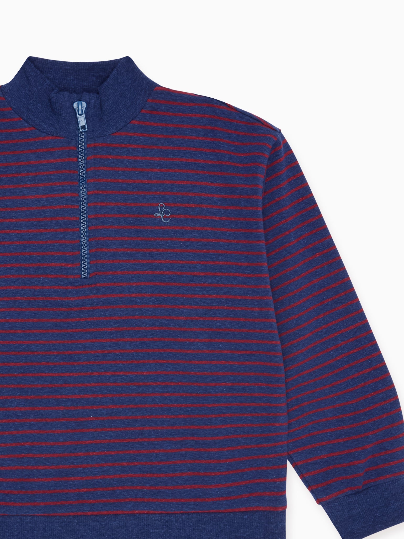 Burgundy Stripe Alva Long Sleeve Boy Top