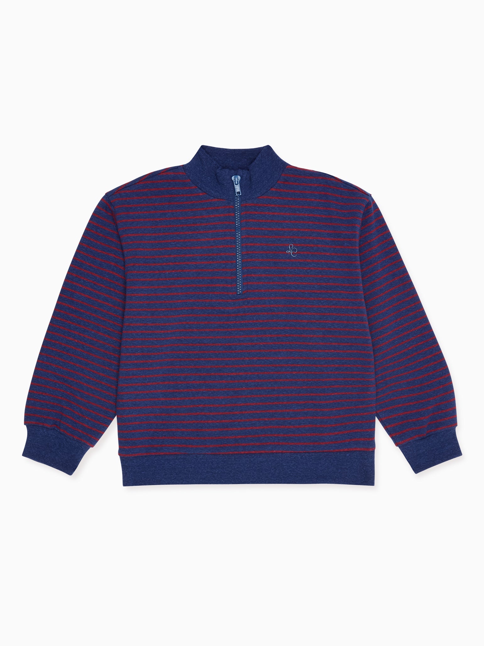 Burgundy Stripe Alva Long Sleeve Boy Top