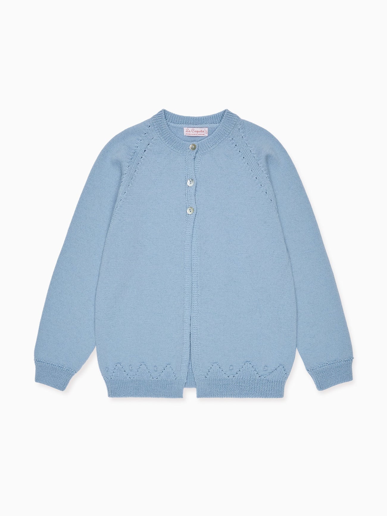 Dusty Blue Alvira Merino Girl Cardigan