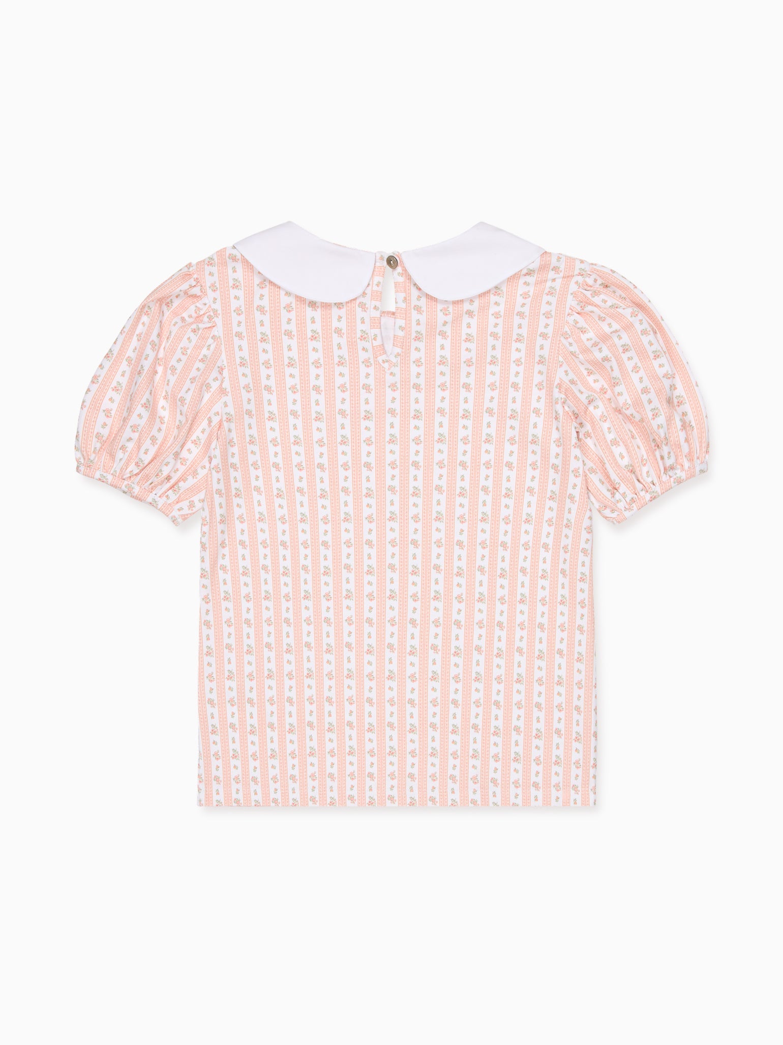 Pink Floral Stripe Anabelle Girl Top
