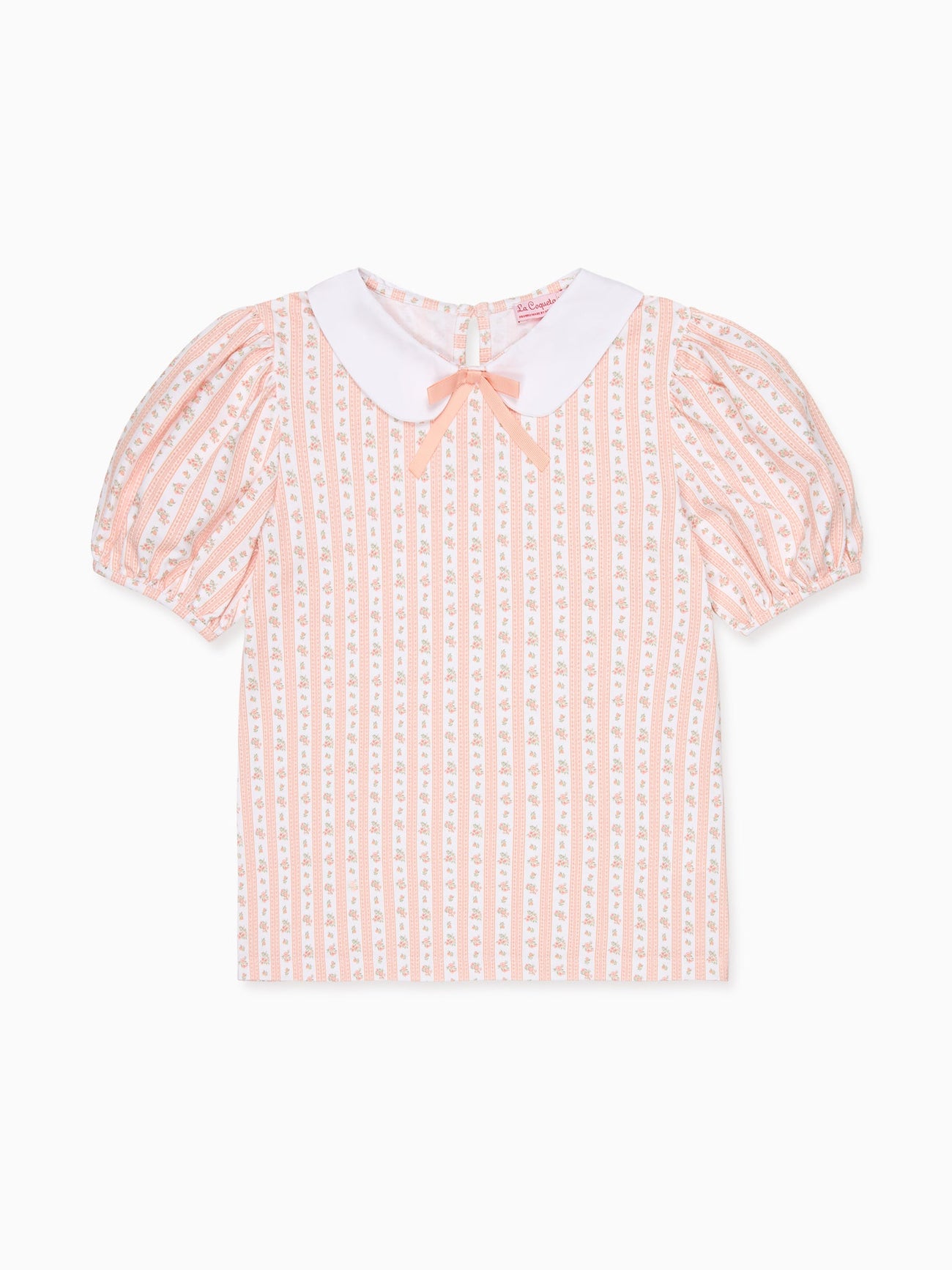 Pink Floral Stripe Anabelle Girl Top