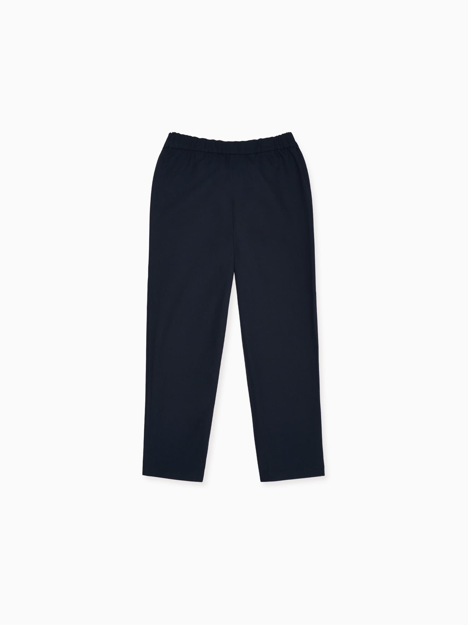 Navy Andreas Boy Cotton Trousers
