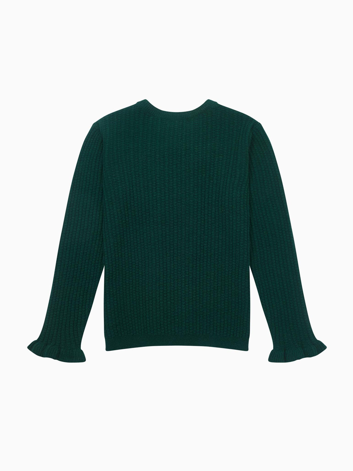 Bottle Green Angela Merino Girl Cardigan