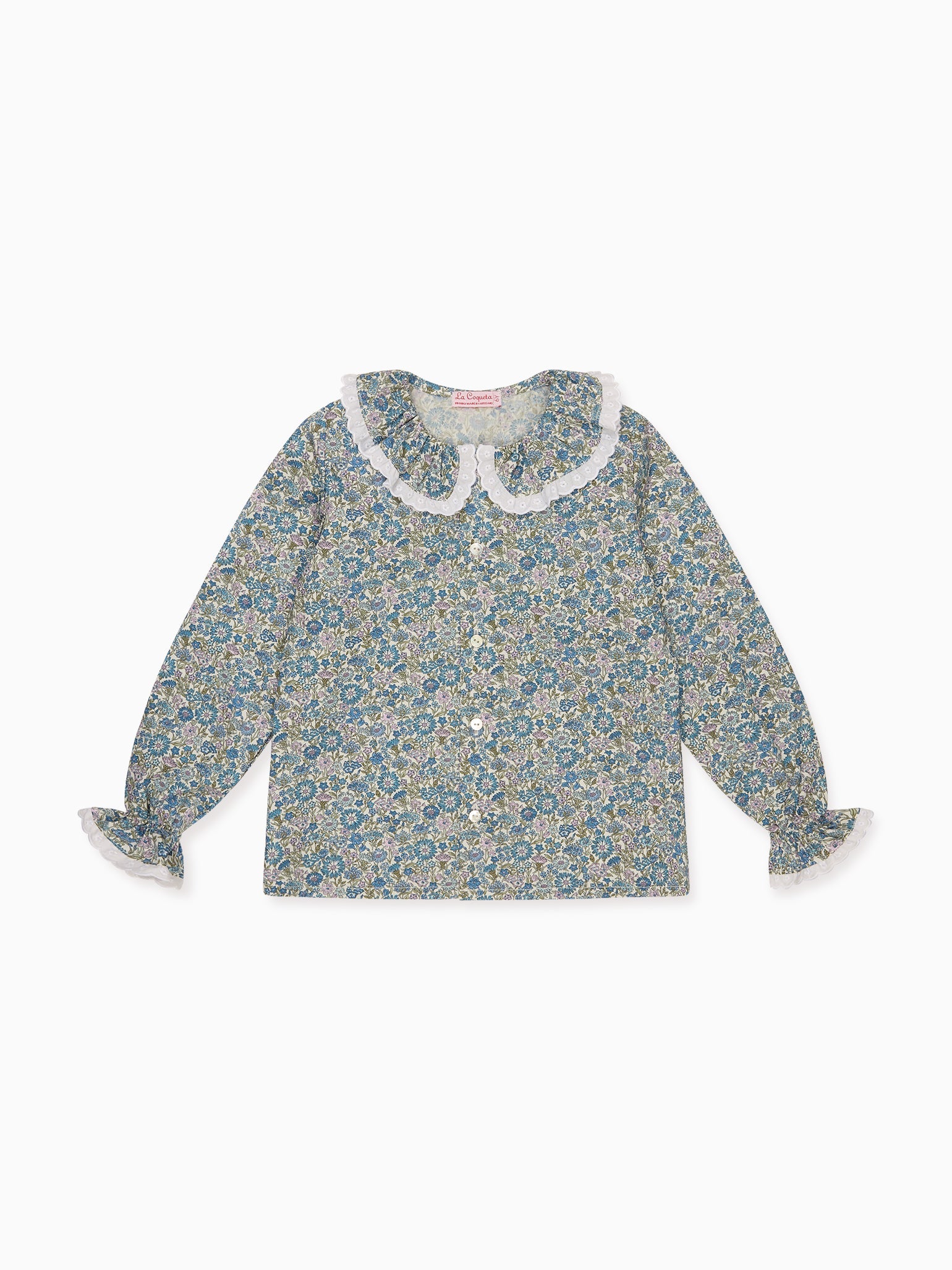 Blue Floral Anita Liberty Girl Shirt