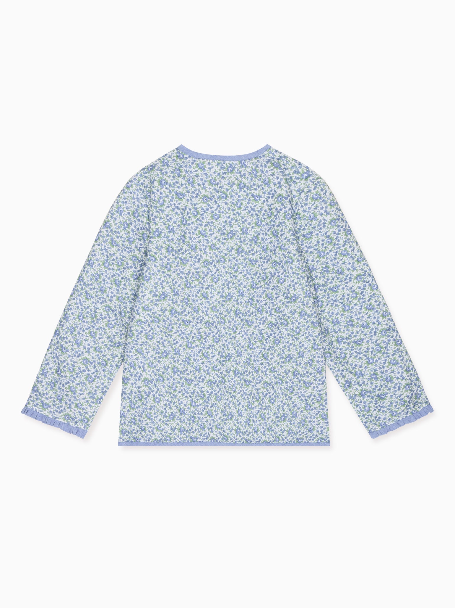 Blue Floral Reversible Anneliese Girl Jacket