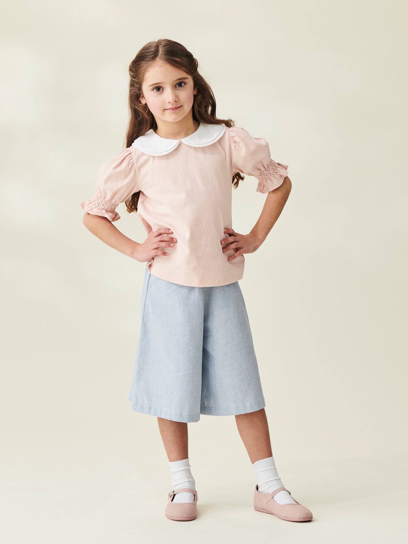 Dusty Pink Antonia Girl Cotton Top