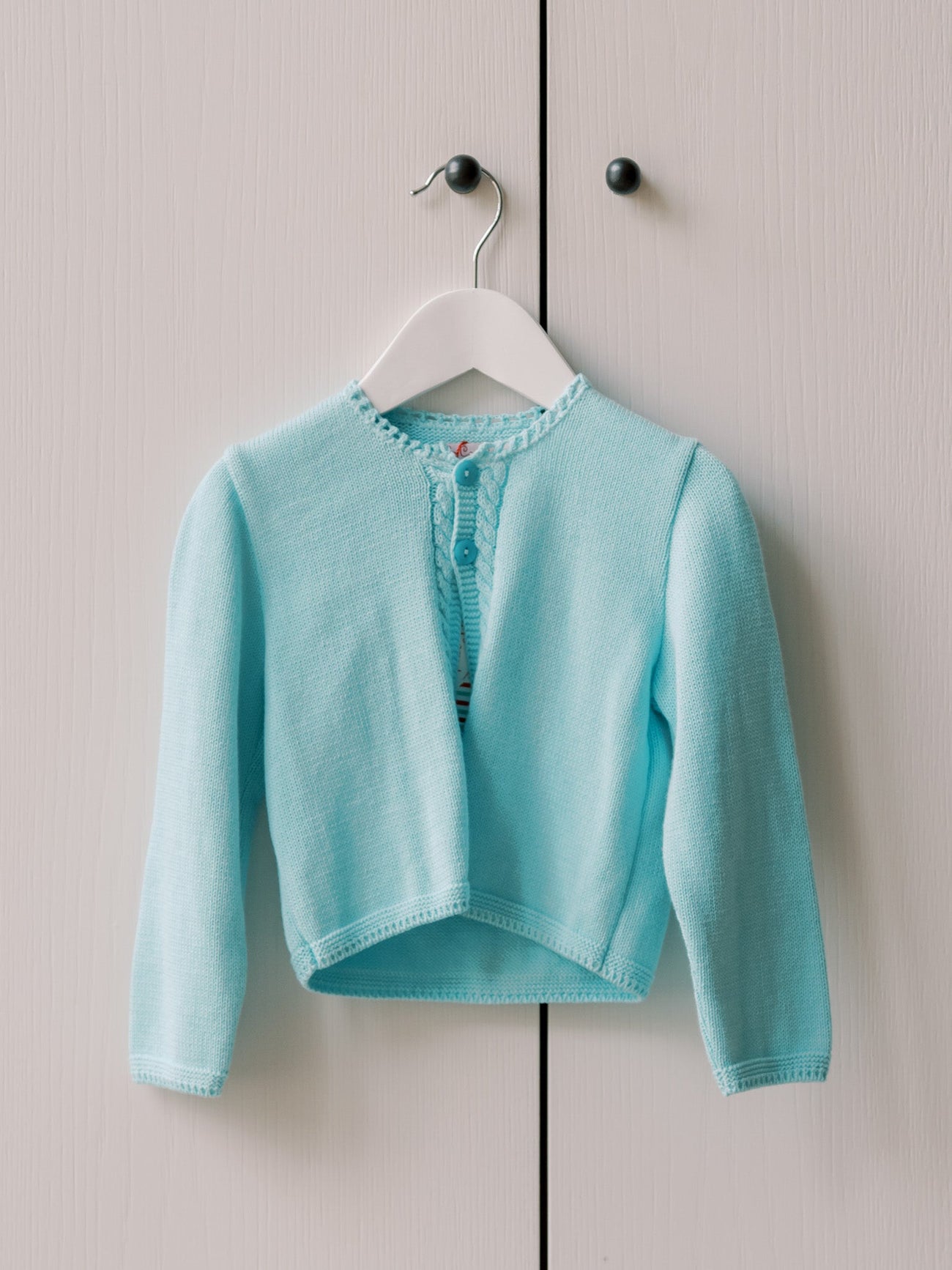 Aqua Arcona Baby Girl Cotton Cardigan