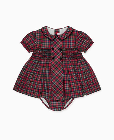 Red Tartan Arcadia Baby Girl Hand-Smocked Set