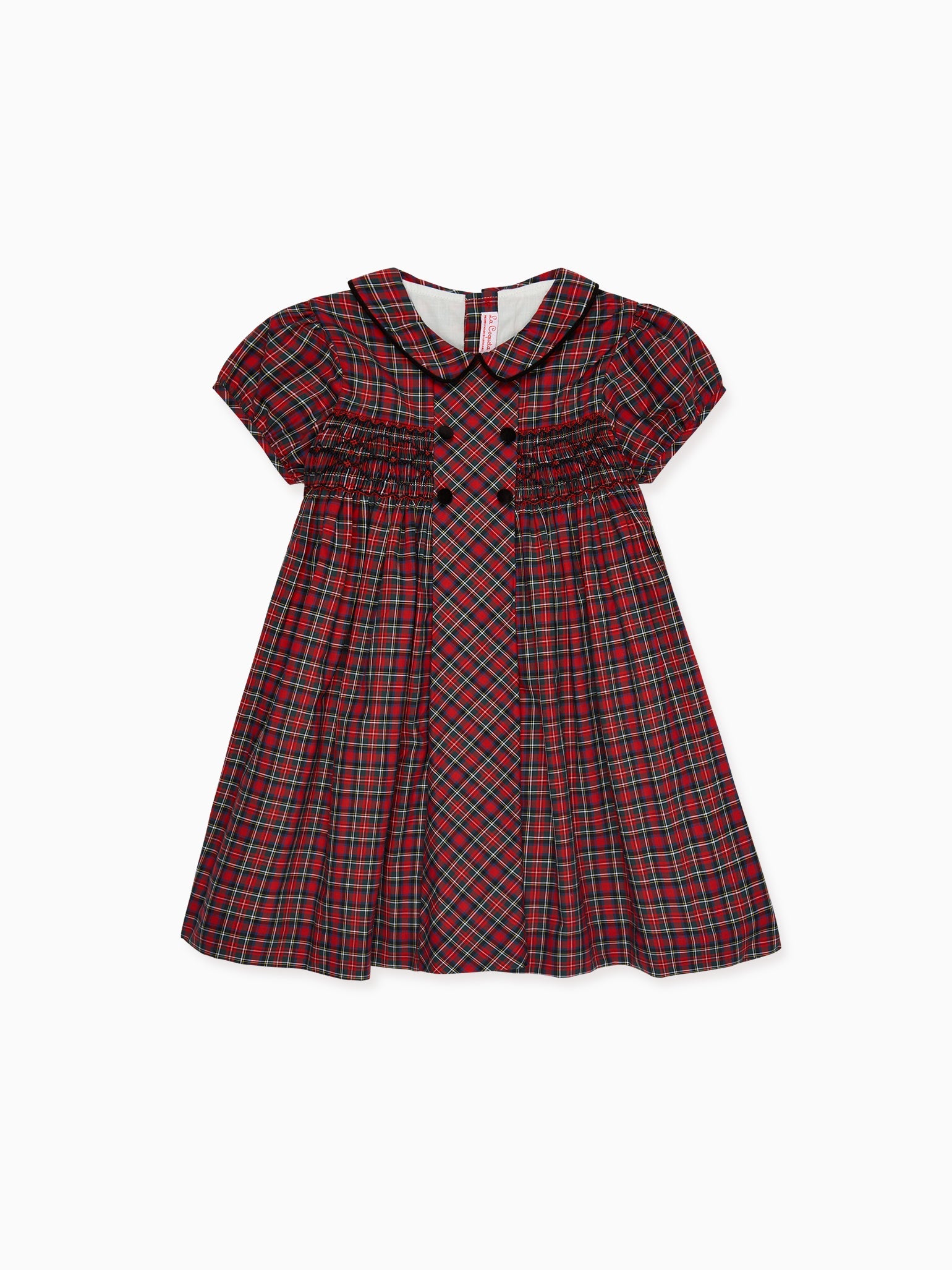 Red Tartan Arcadia Girl Hand-Smocked Dress