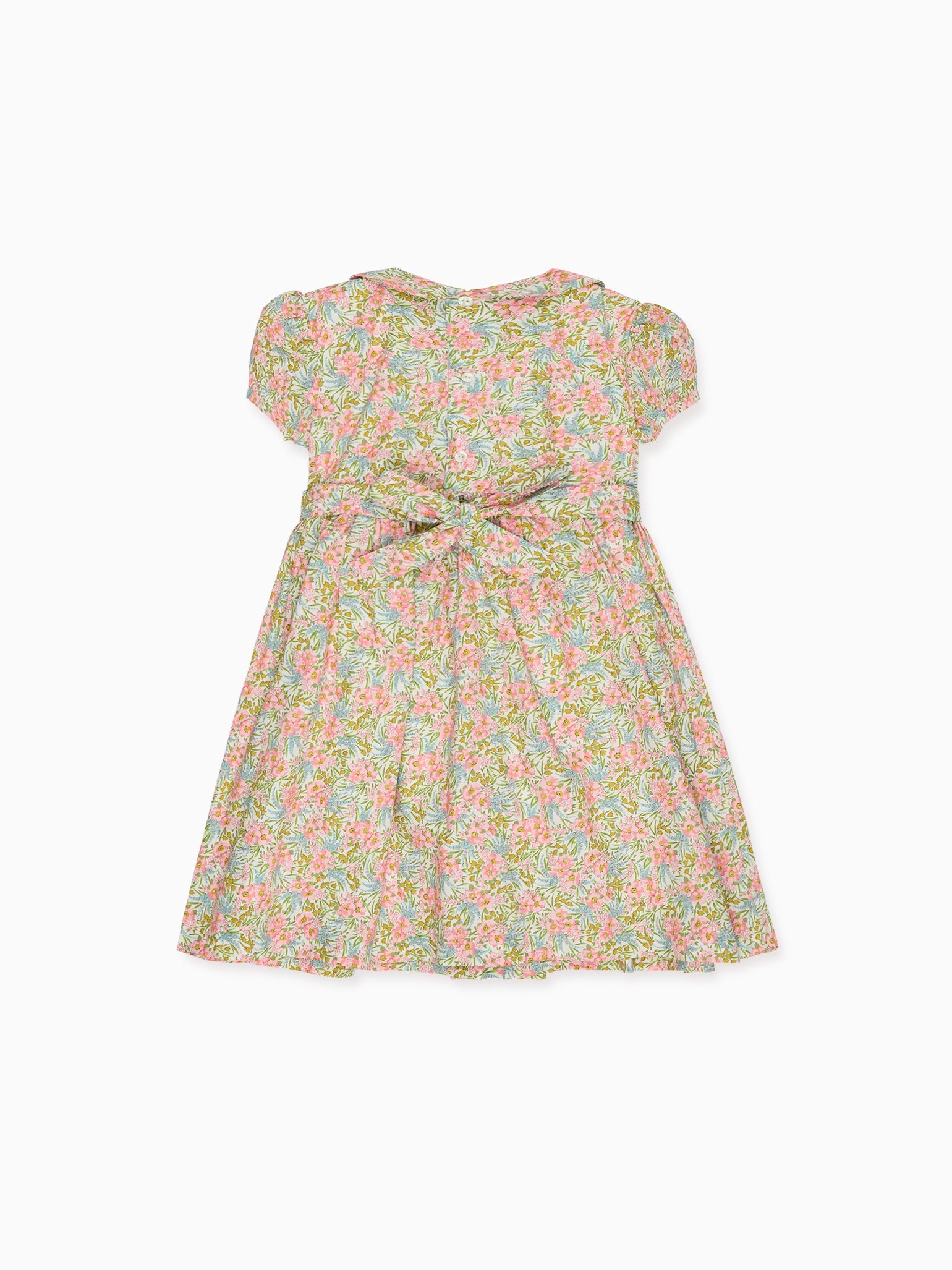 Pink Floral Arcadia Girl Made With Liberty Fabric Hand-Smocked Dress