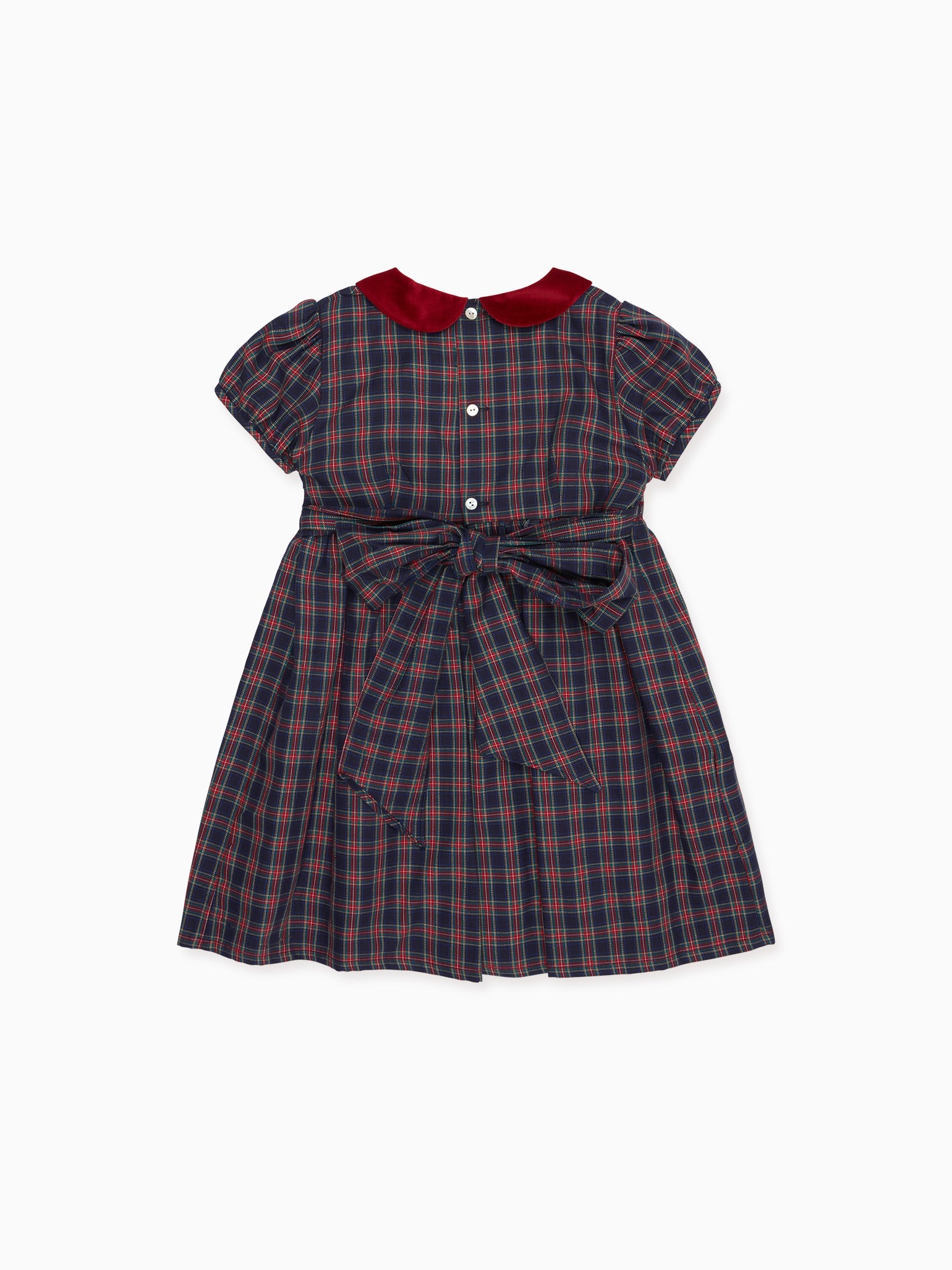 Navy Tartan Arcadia Girl Smock Dress