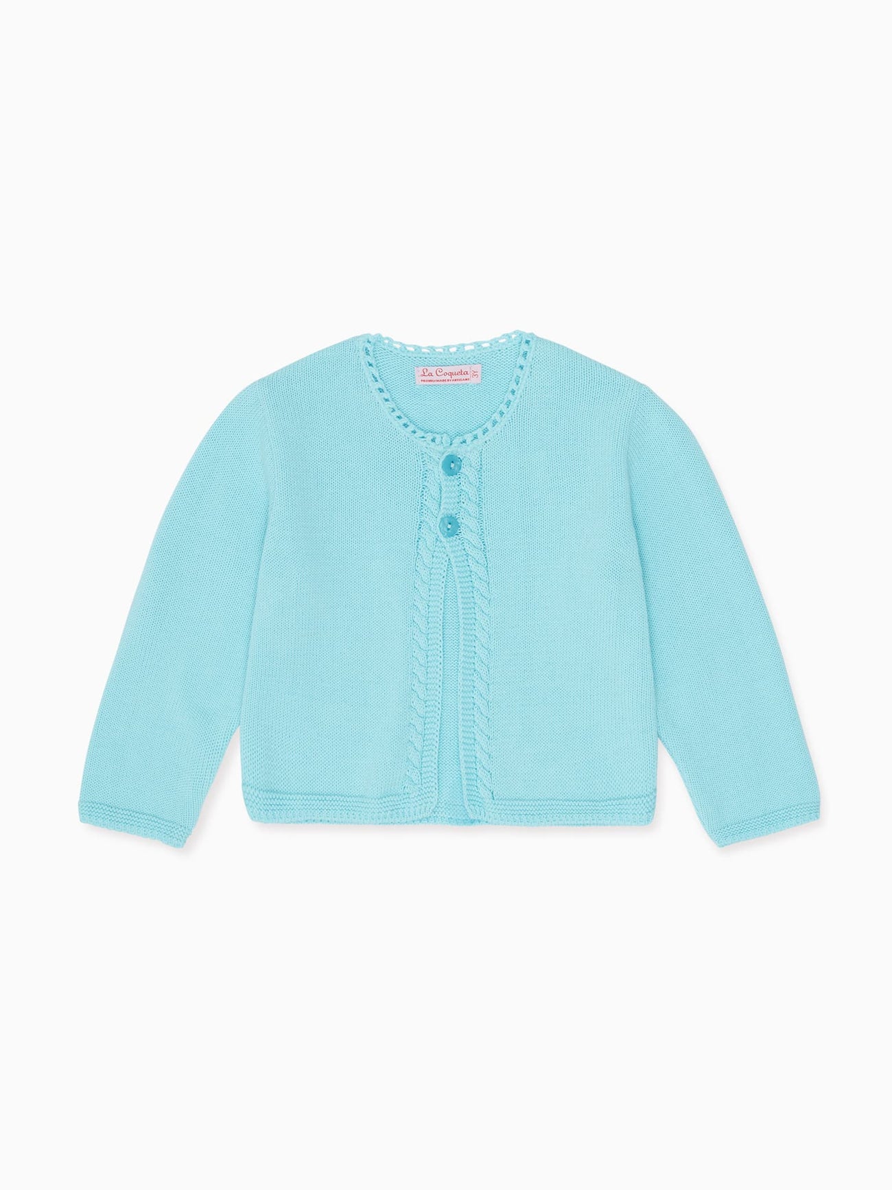 Aqua Arcona Baby Girl Cotton Cardigan