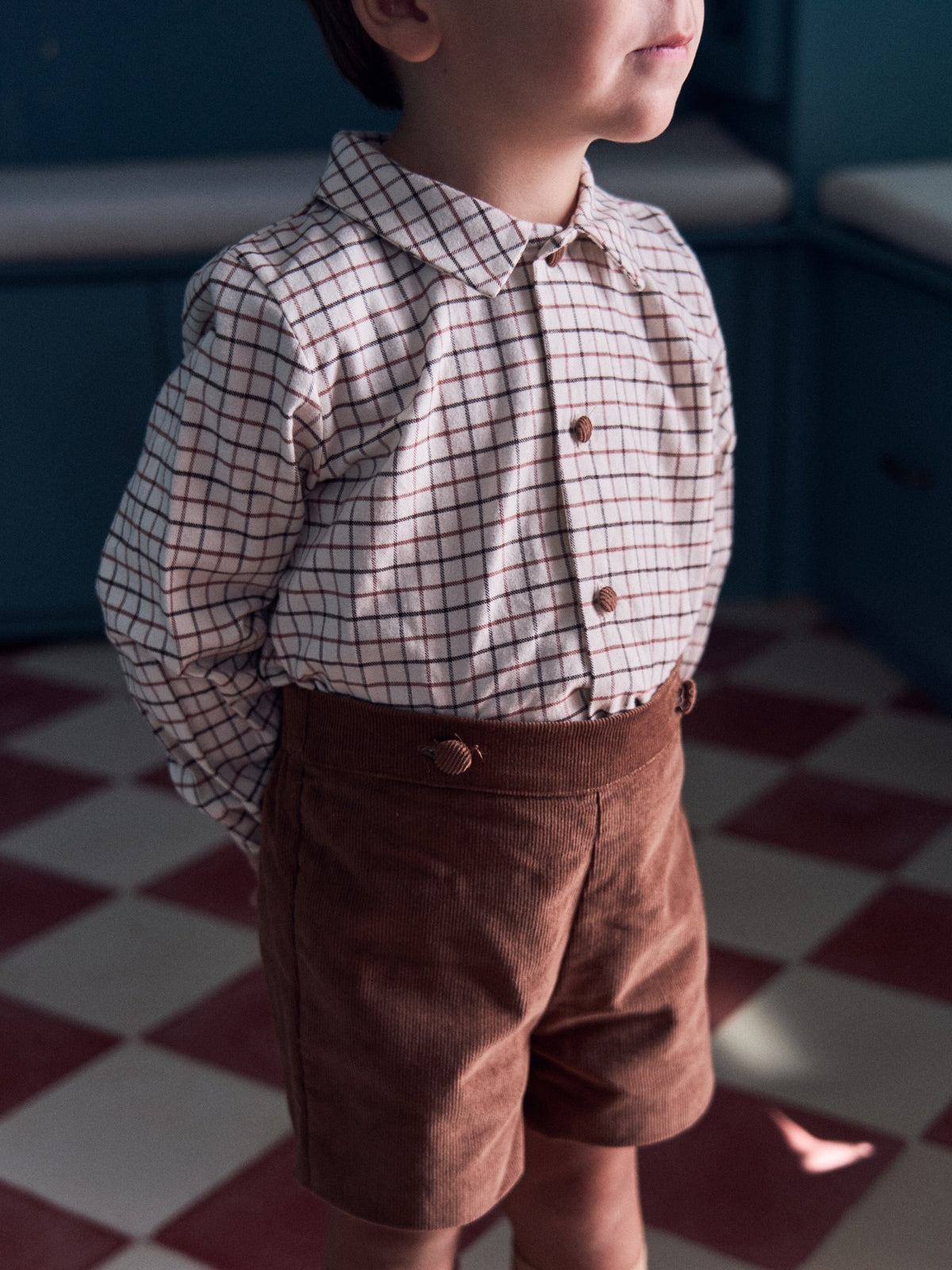 Caramel Check Arlo Baby Boy Set