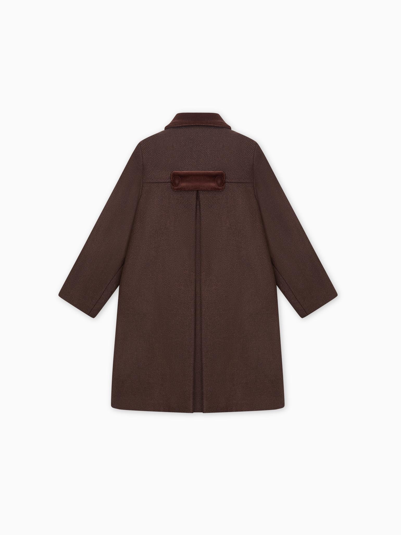 Chocolate Arrieta Girl Coat