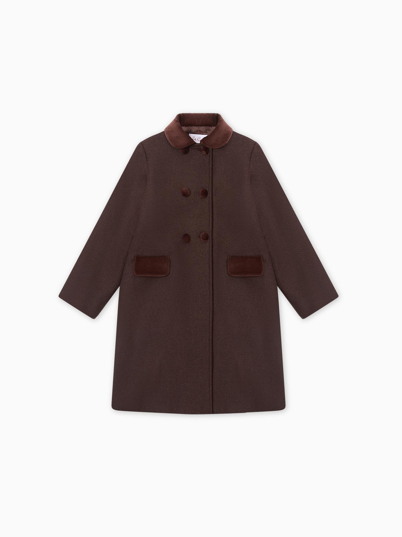 Chocolate Arrieta Girl Coat