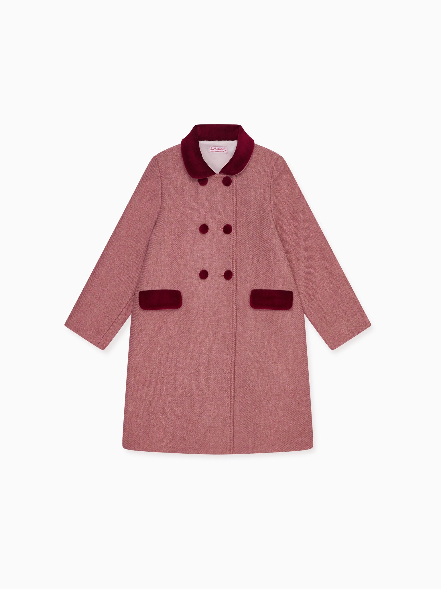 Dusty Pink Arrieta Girl Coat - Main Image