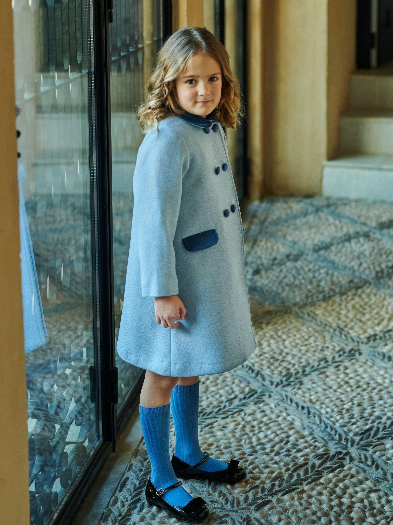 Dusty Blue Arrieta Girl Coat