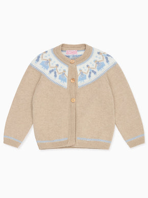 Oatmeal Aubrey Cotton Baby Cardigan