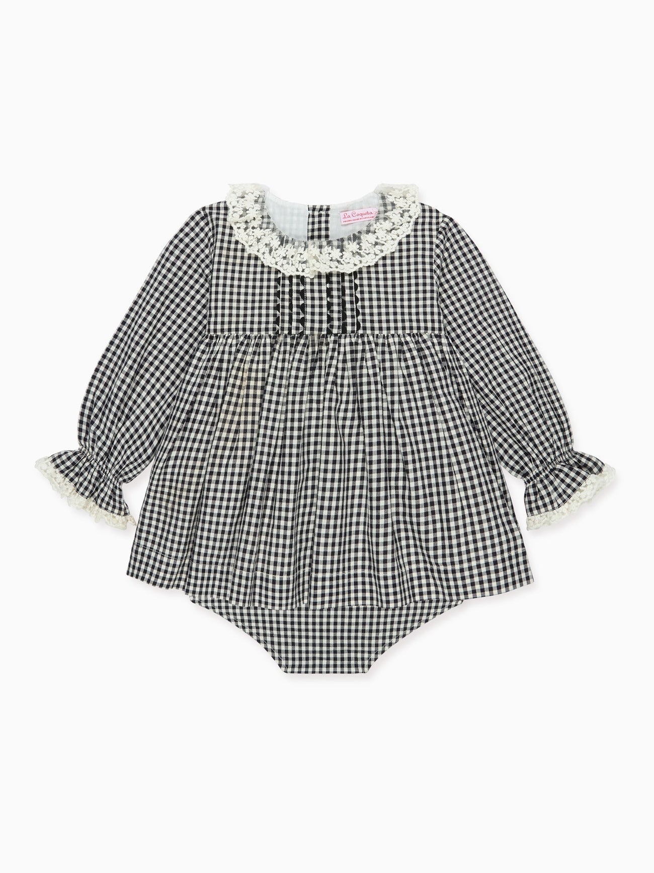 Black Gingham Aurelia Baby Girl Set