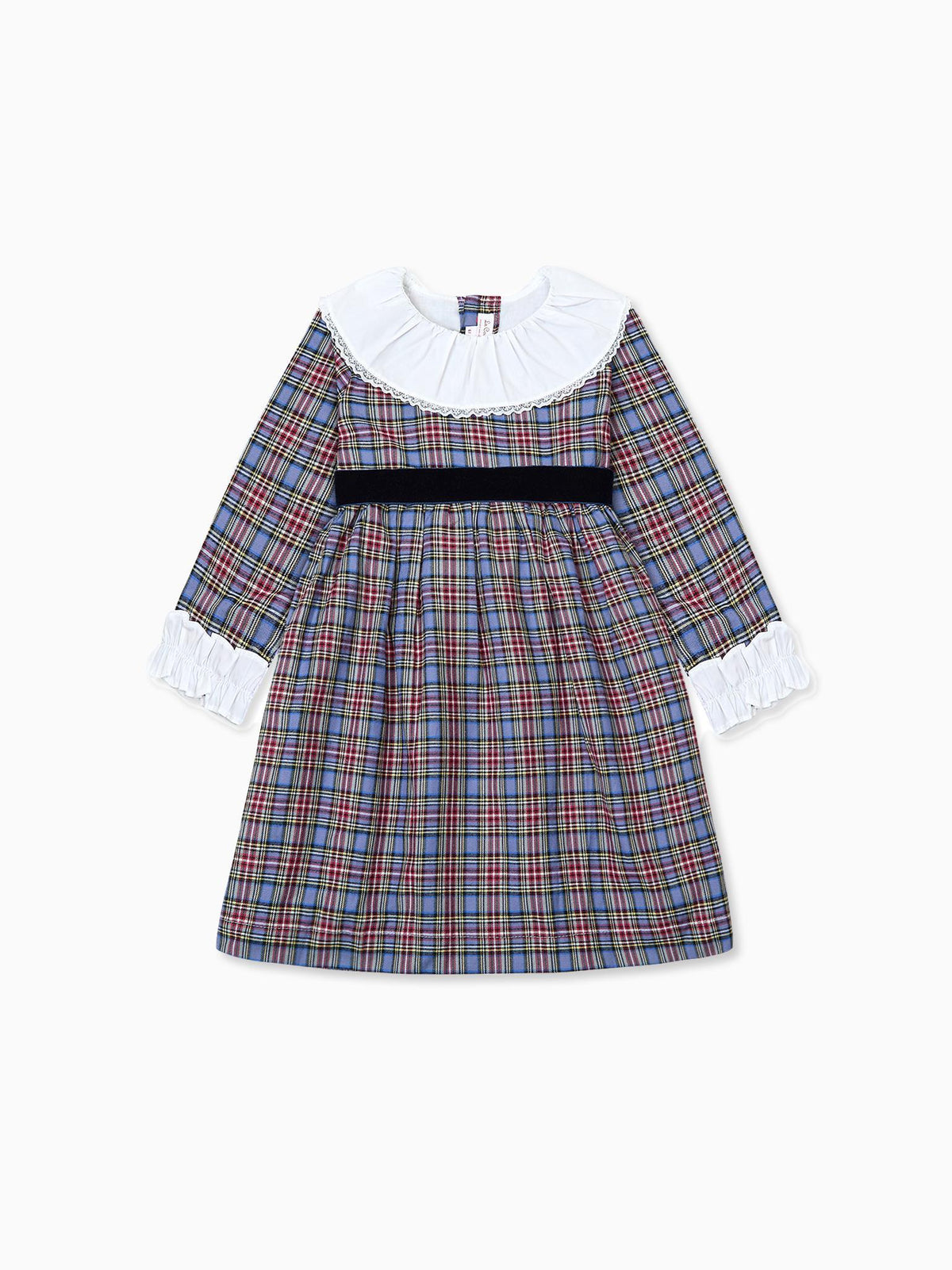 Blue Tartan Aurelia Girl Dress