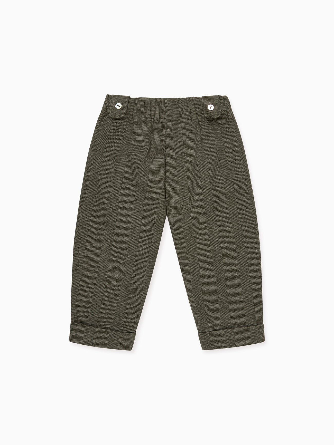 Olive Check Austen Baby Trousers