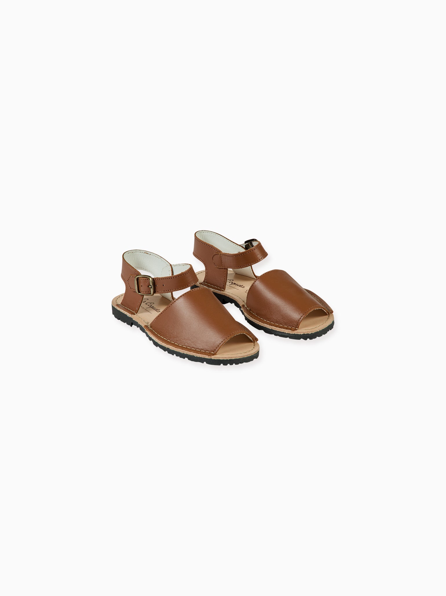 Tan Avarca Leather Kids Sandals