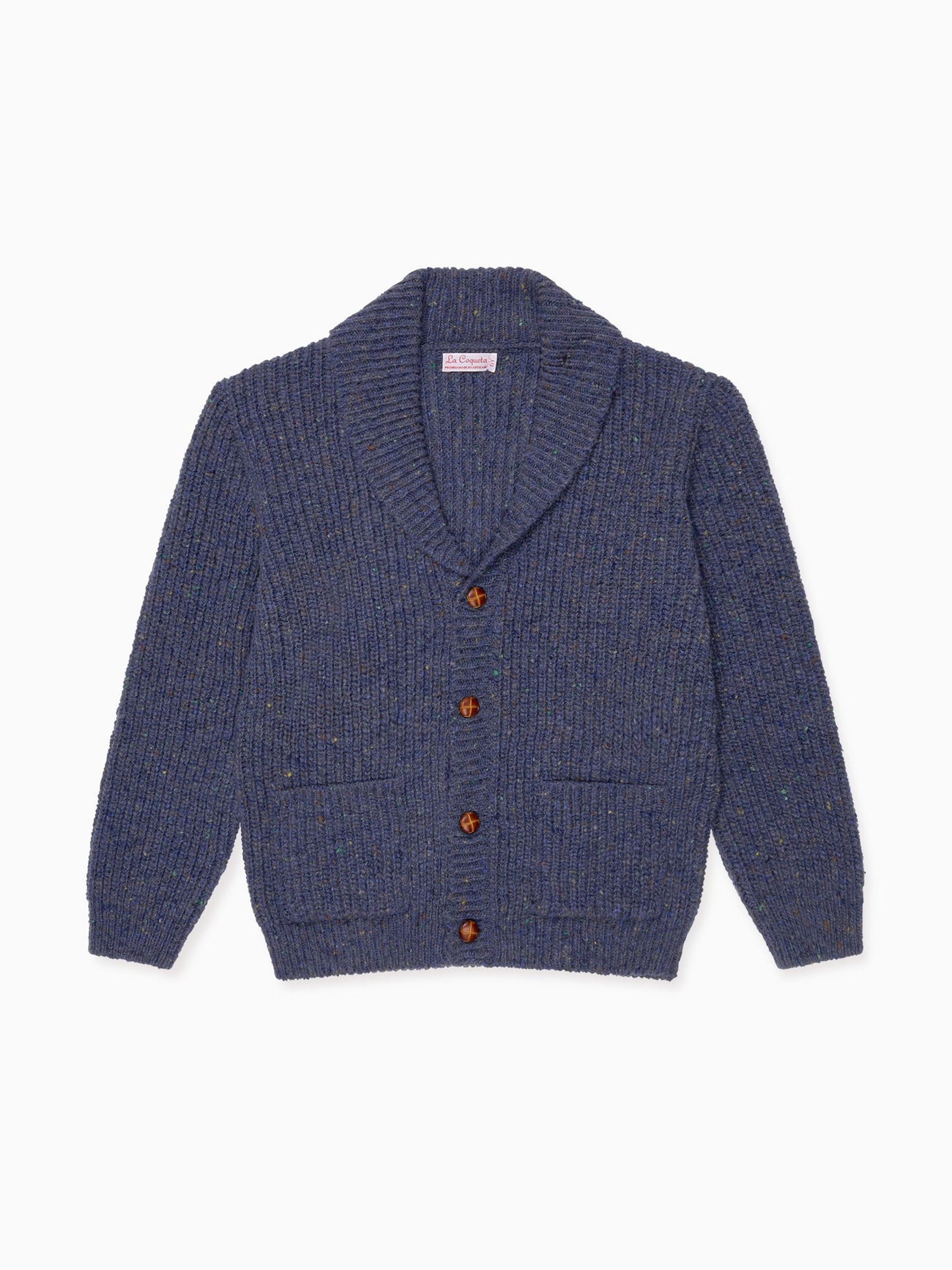 Dark Blue Axel Merino Boy Cardigan