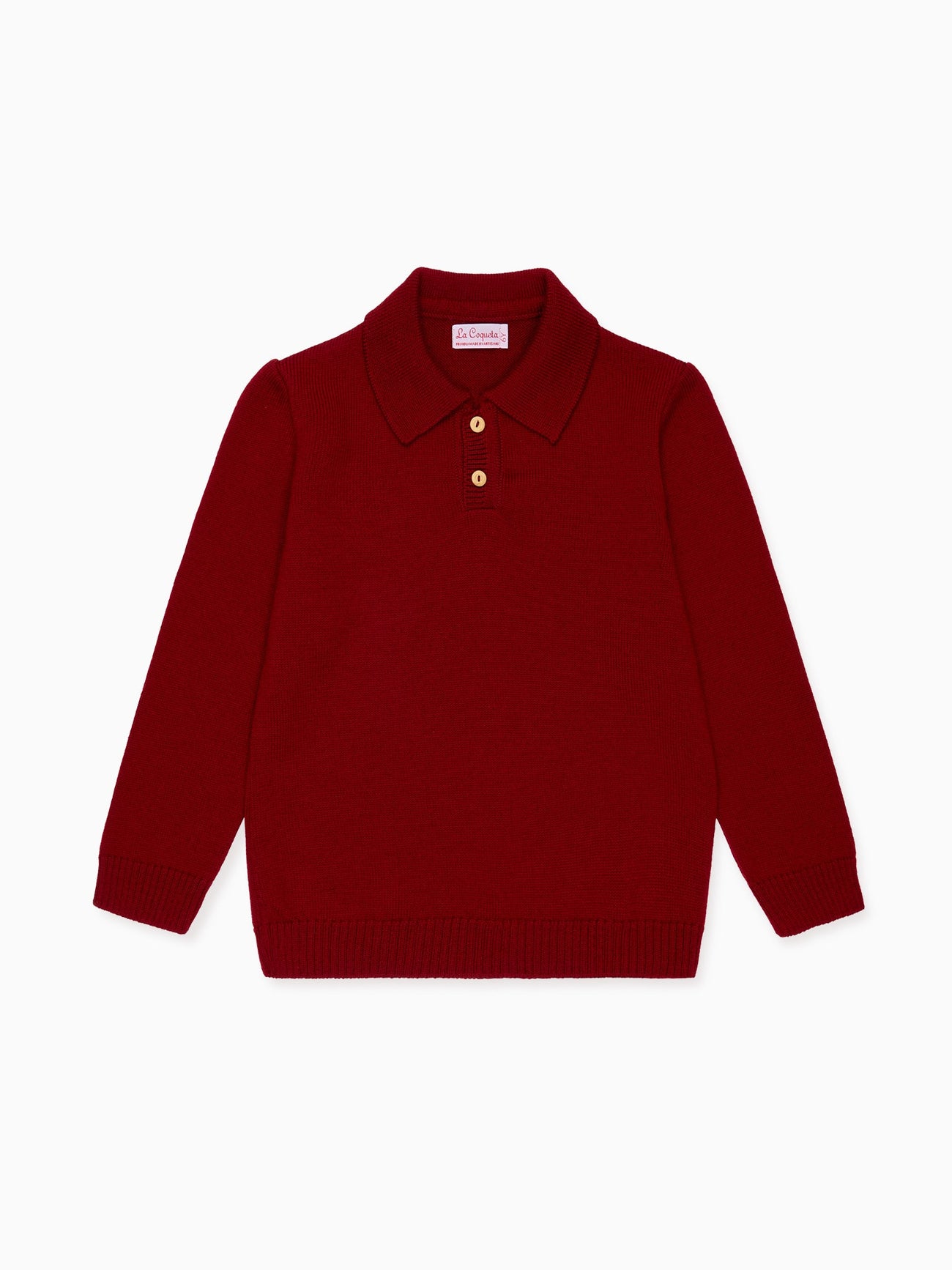 Burgundy Brio Merino Boy Jumper