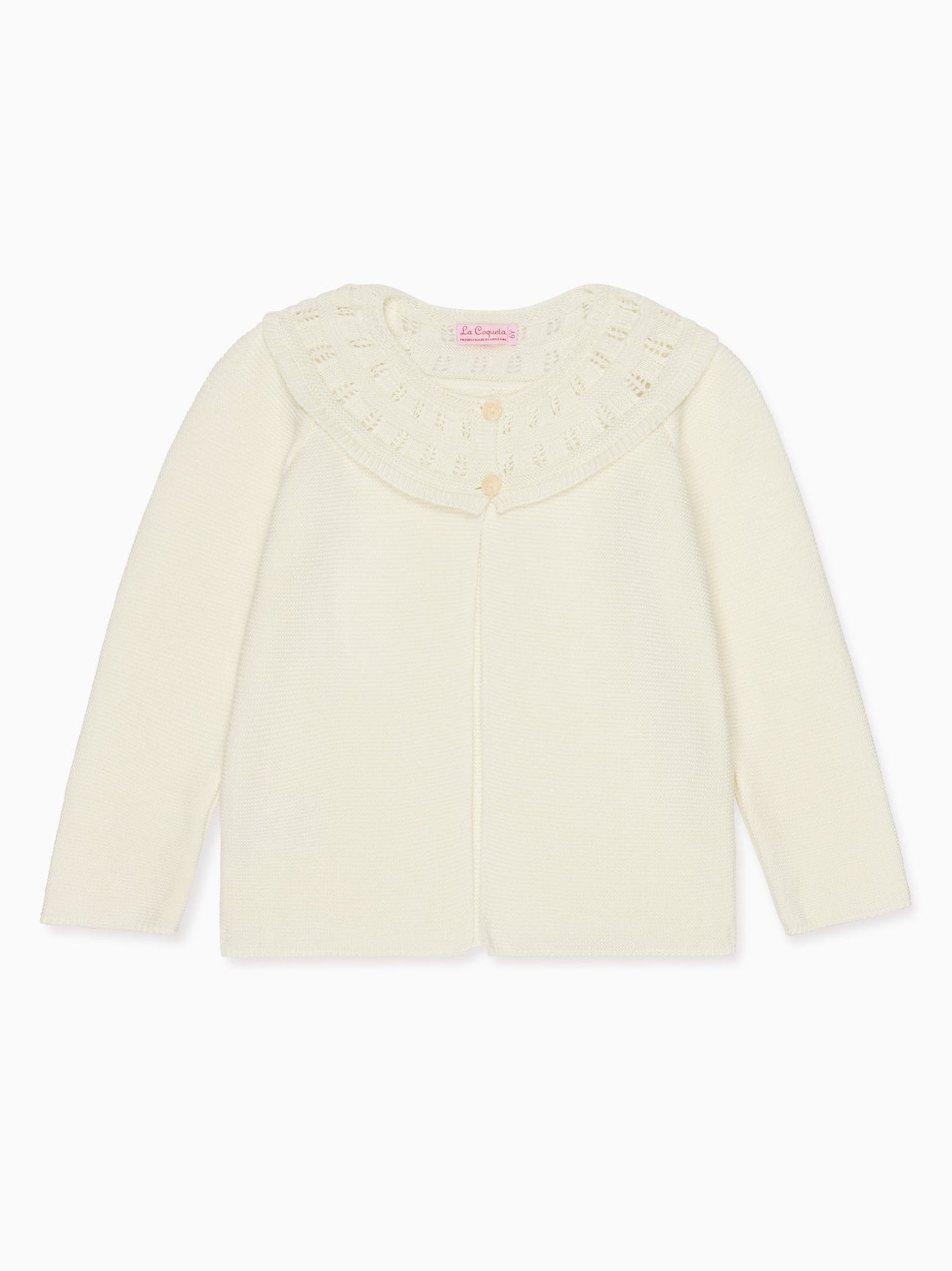 Ivory Baena Cotton Girl Cardigan