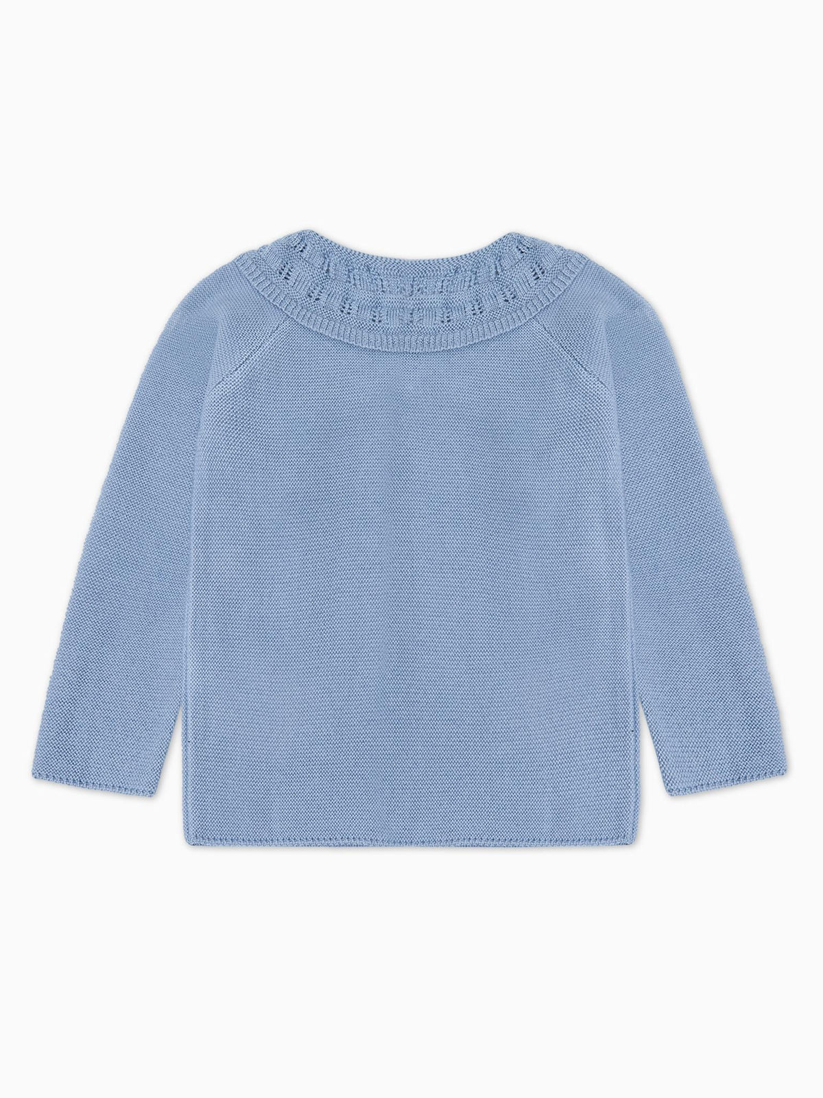 Dusty Blue Baena Merino Girl Cardigan