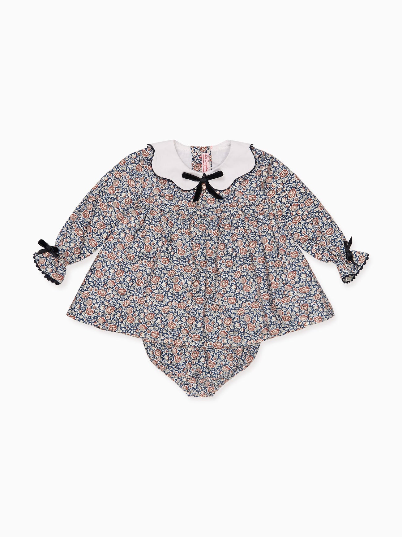 Navy Floral Bamba Liberty Baby Girl Set