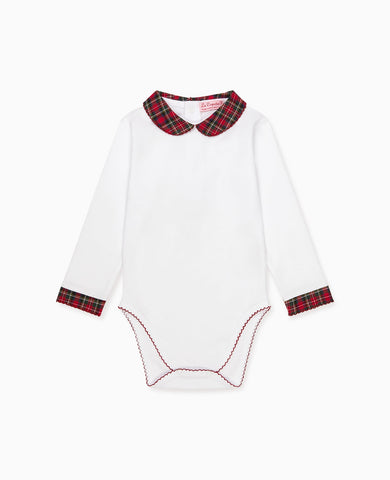 Red Tartan Bastia Baby Body Vest