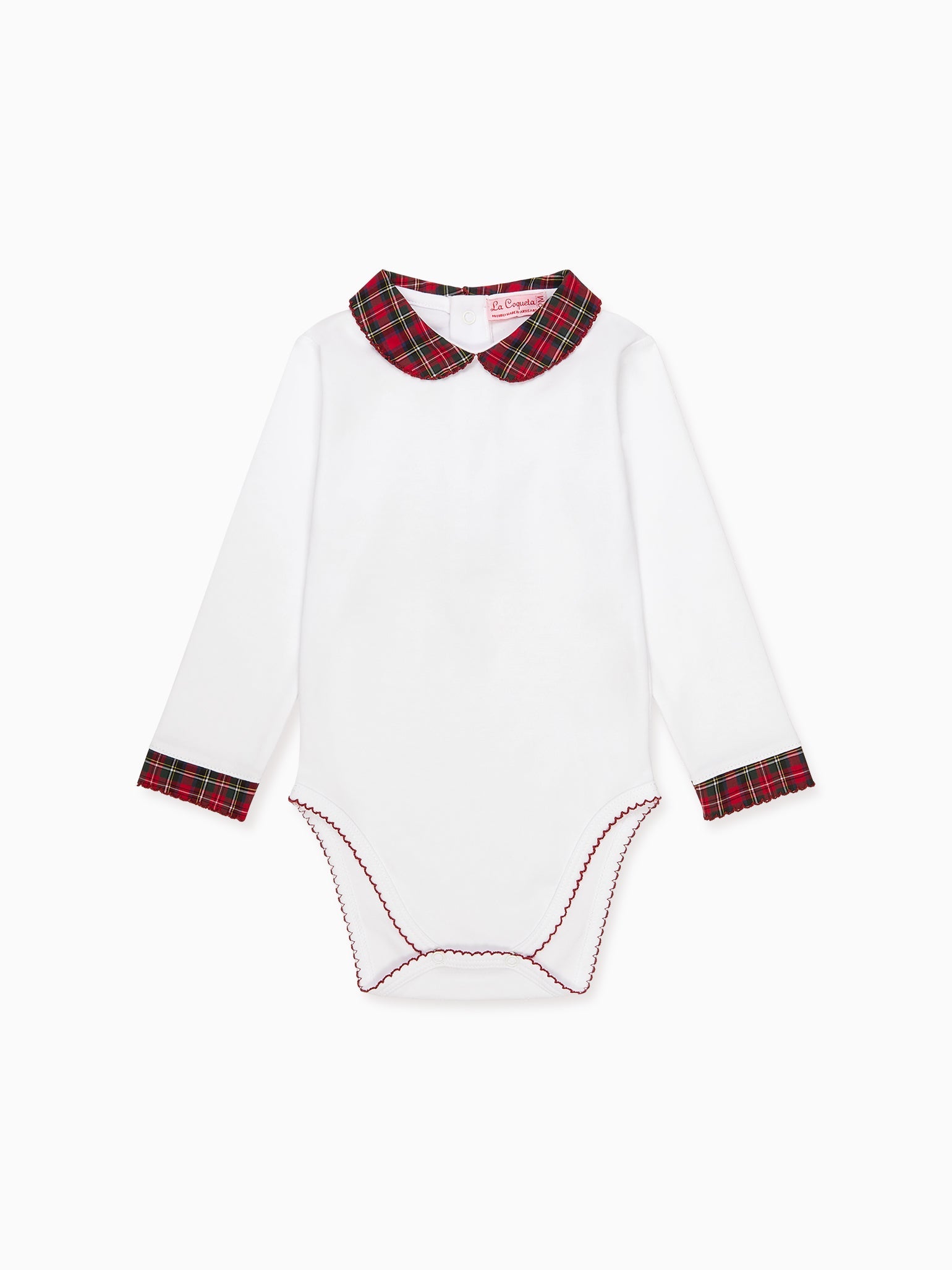 Red Tartan Bastia Baby Body Vest