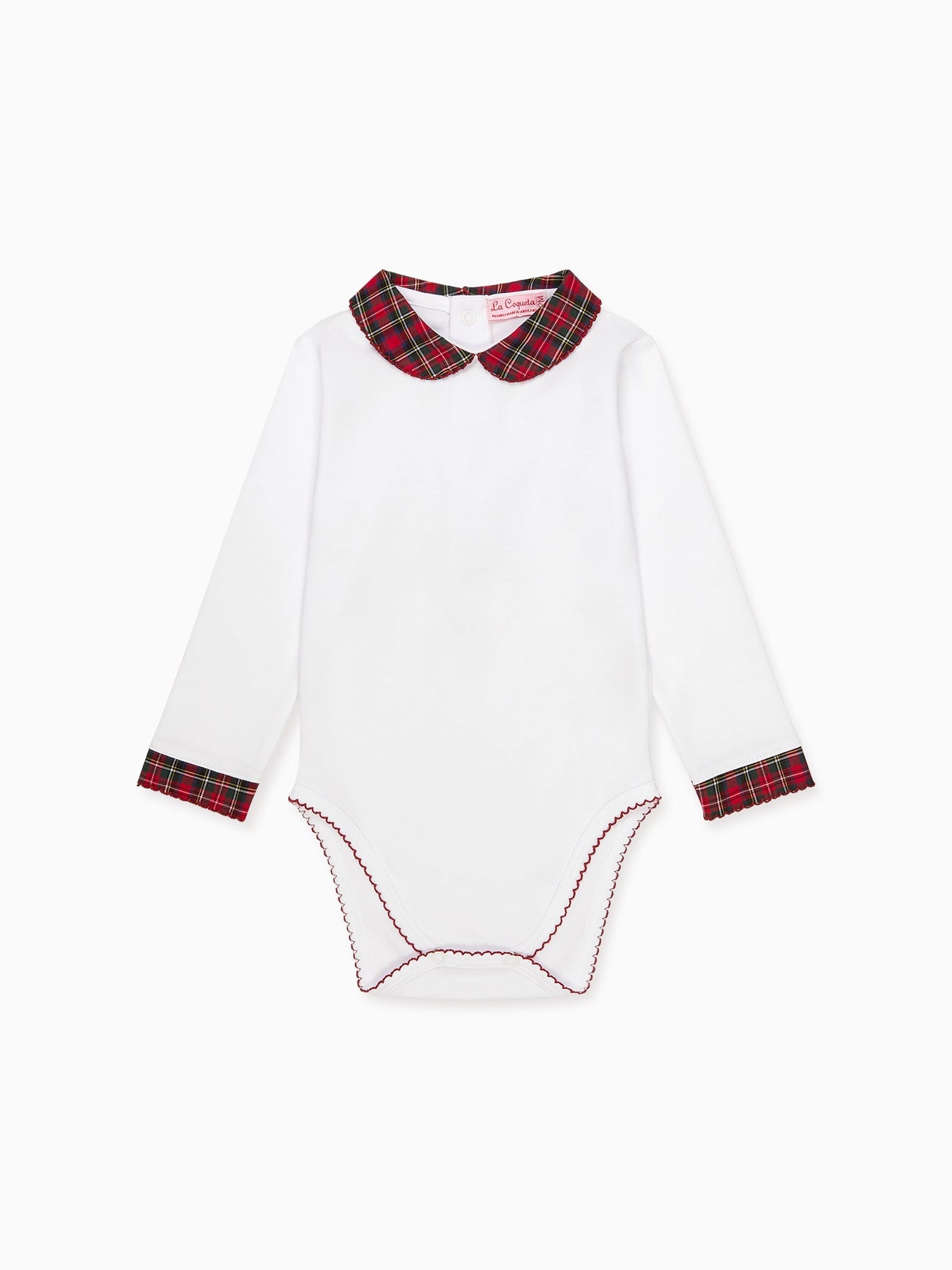 Red Tartan Bastia Baby Body Vest