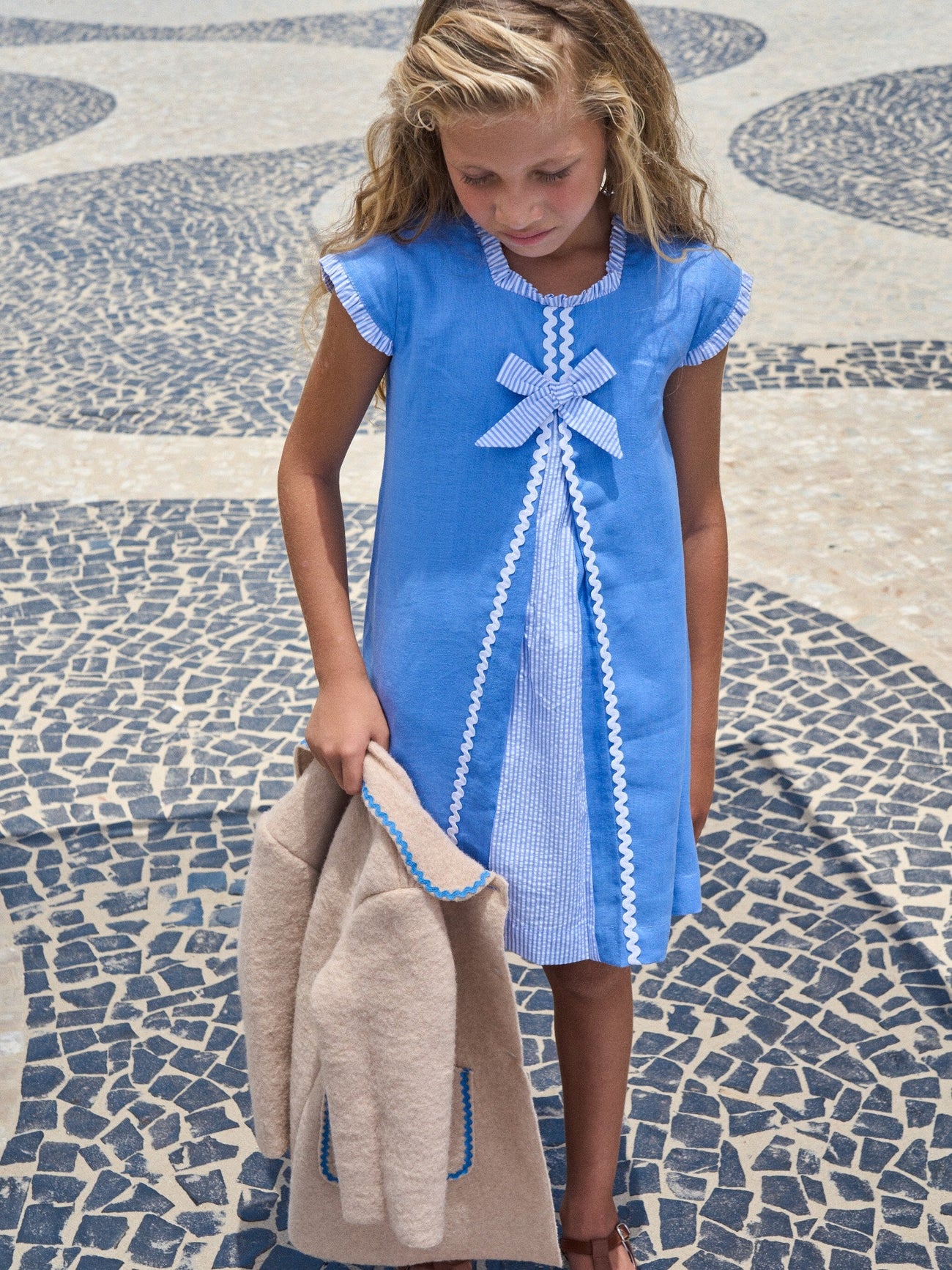 Blue Beatriz Girl A-Line Dress