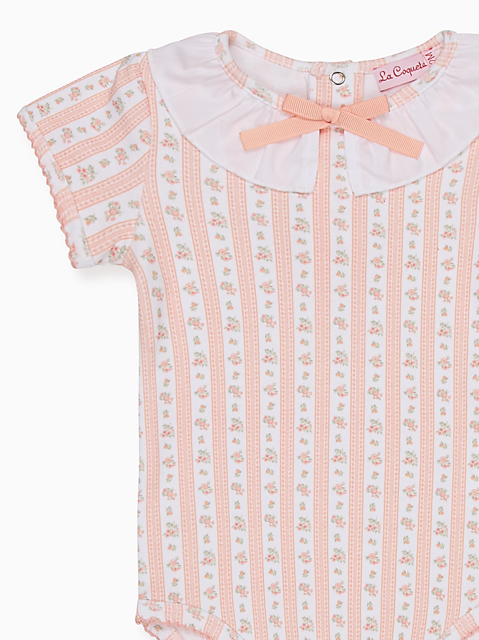 Pink Floral Stripe Belle Baby Body Vest