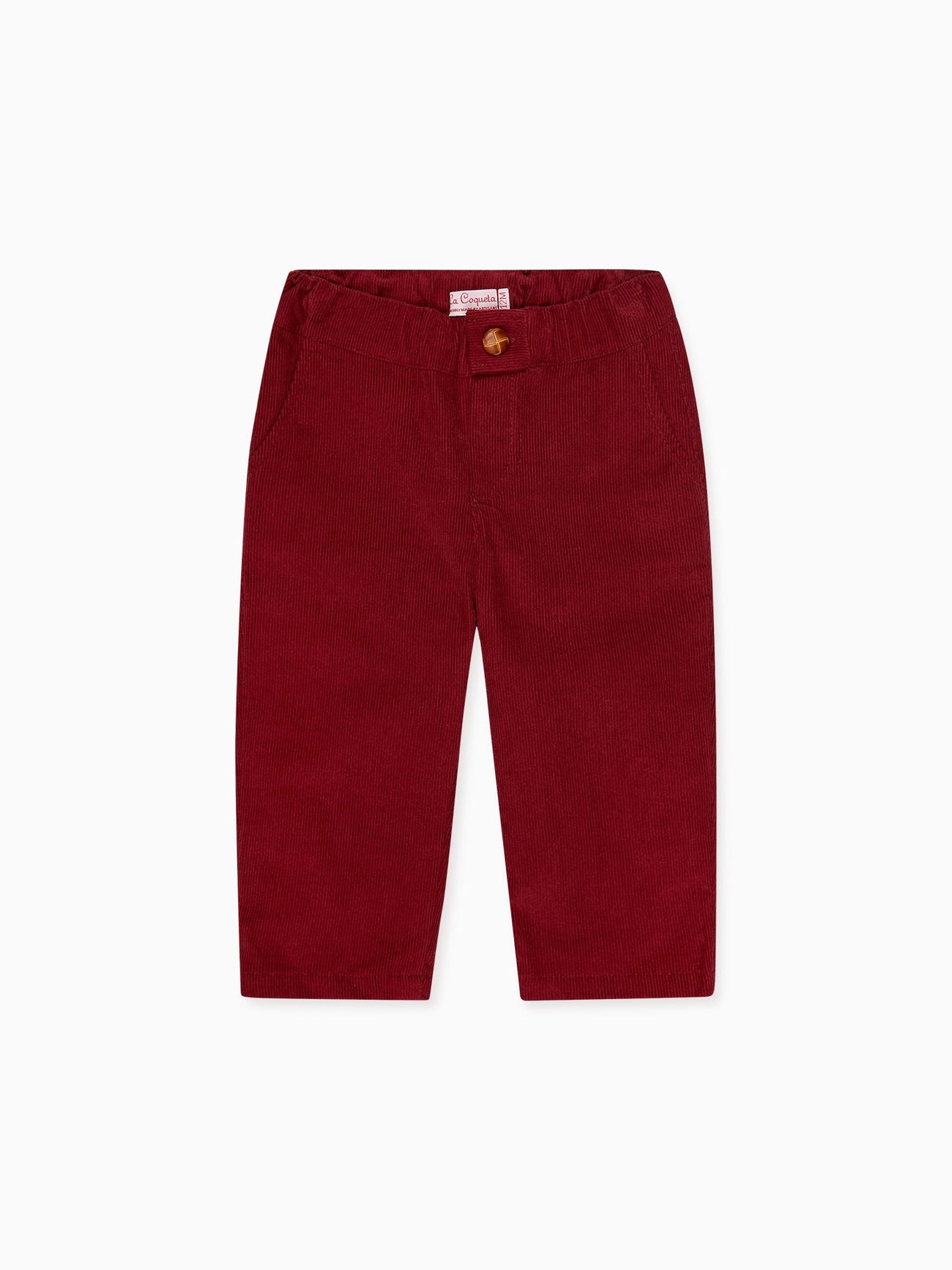 Burgundy Benito Corduroy Baby Trousers