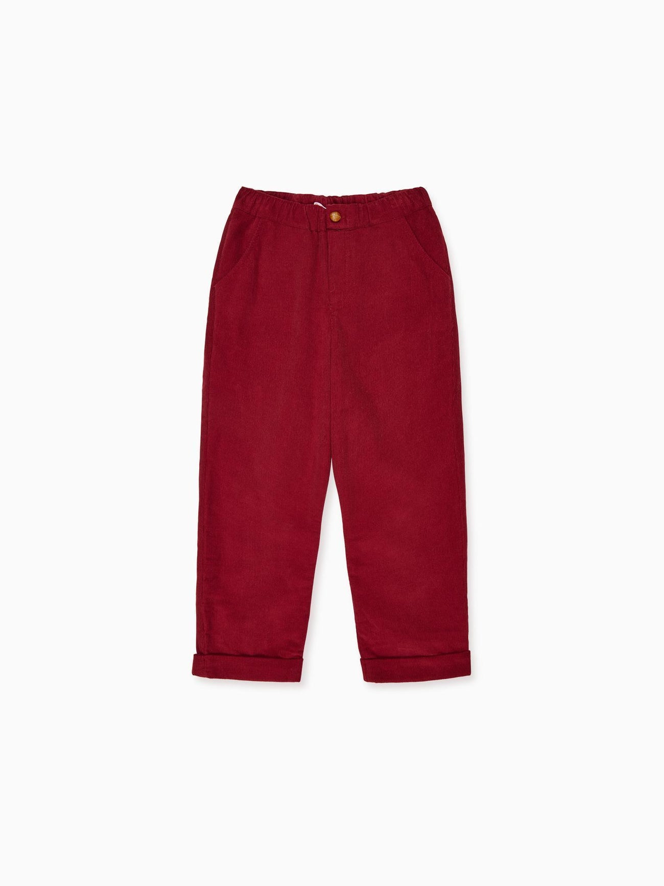 Burgundy Benito Corduroy Boy Trousers