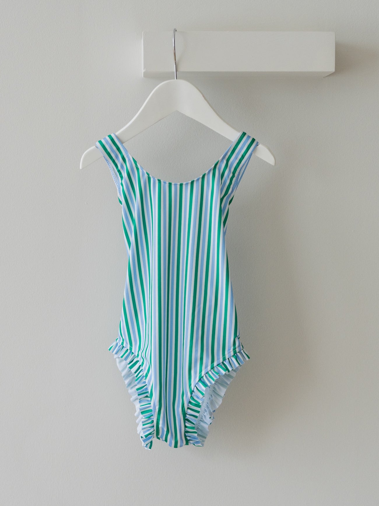 Green Stripe Bessie Girl Swimsuit