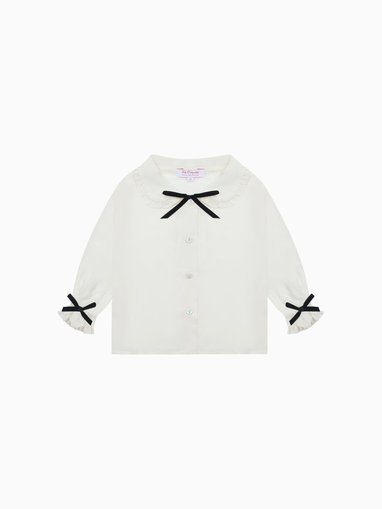 Ivory Betty Long Sleeve Baby Girl Shirt